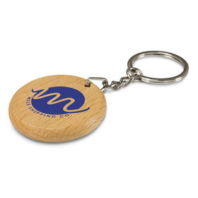 Round Wood Keyrings